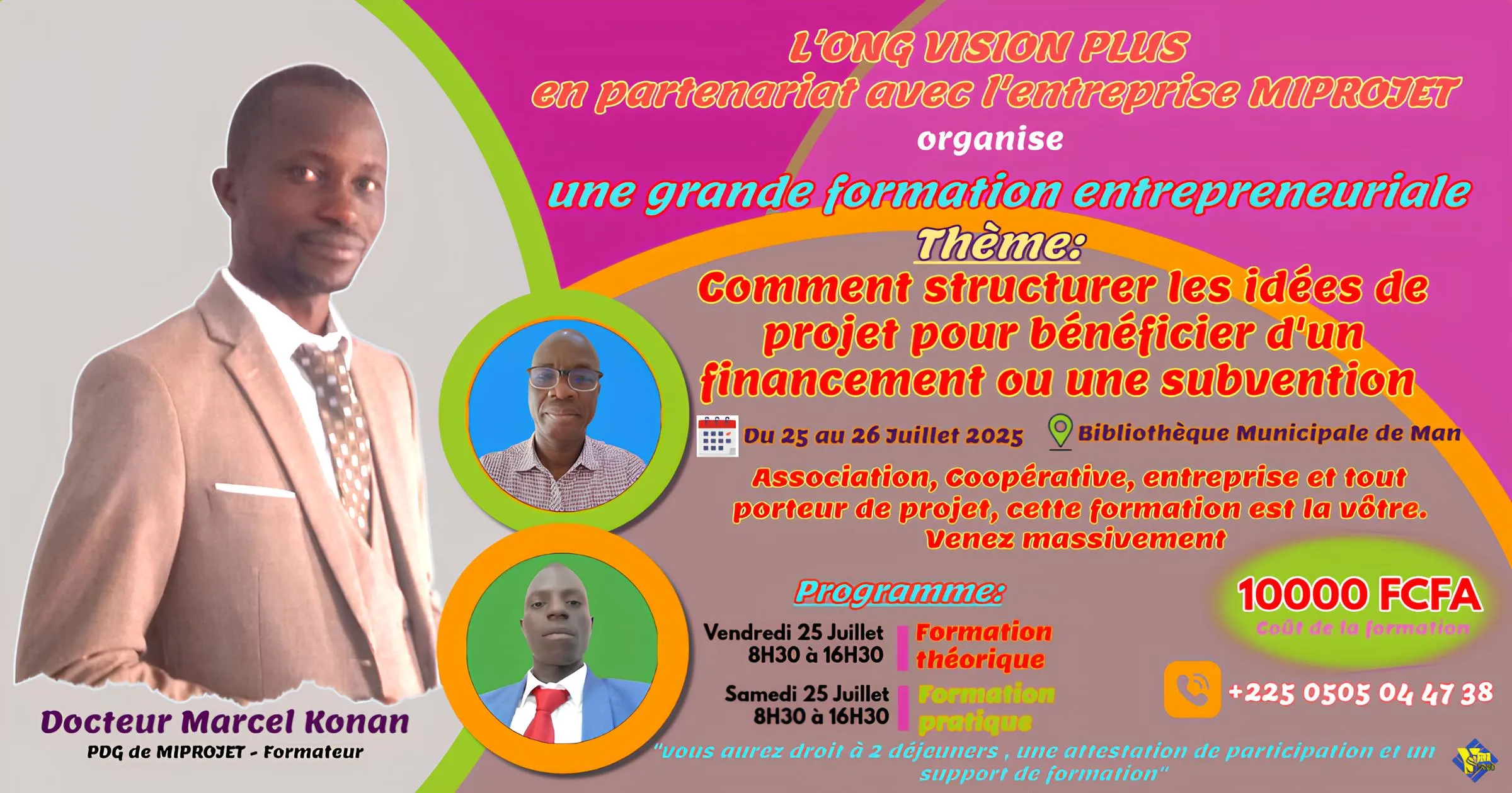  Business / Formation : Une opportunité en or pour les porteurs de projet à Man